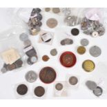 Selection of assorted medallions and tokens (quantity).