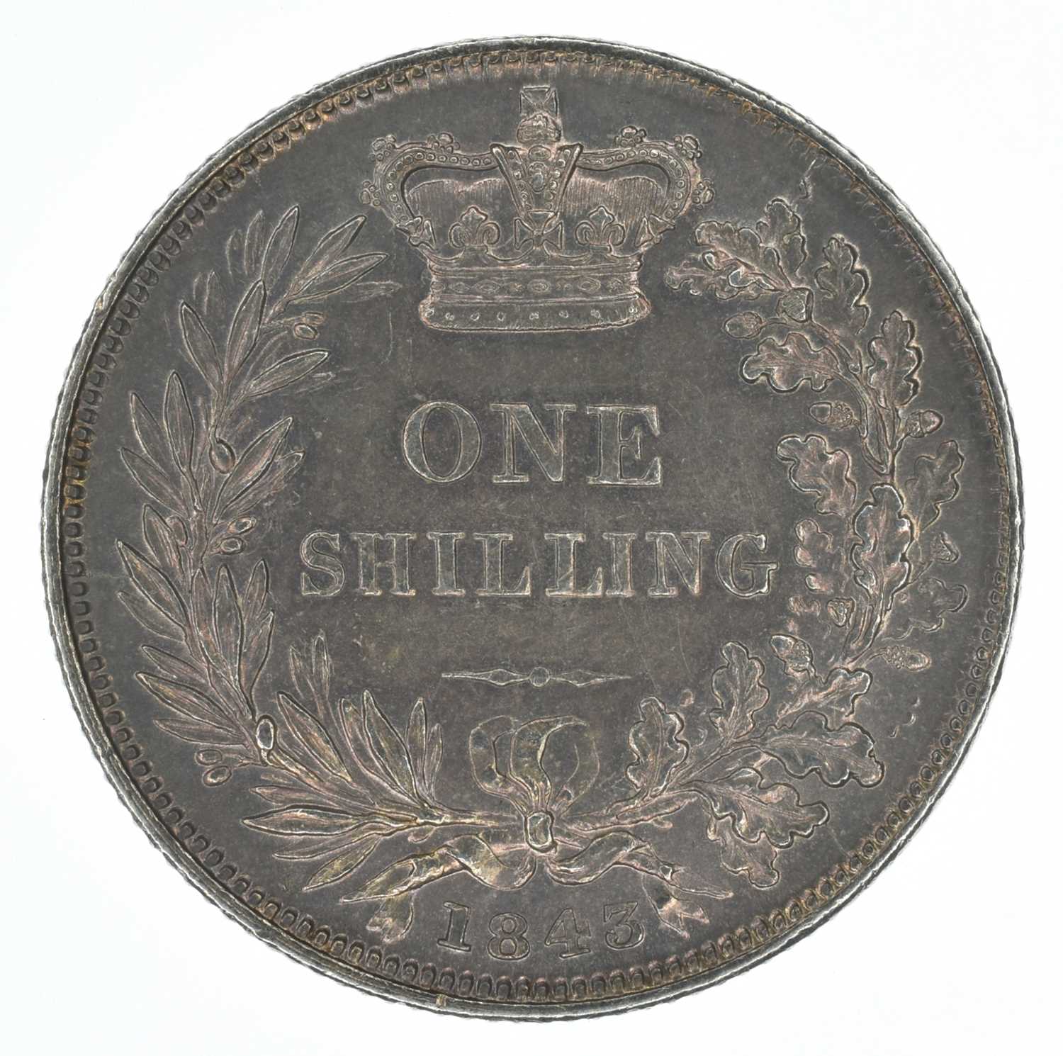 Queen Victoria, Shilling, 1843, EF. - Image 2 of 2