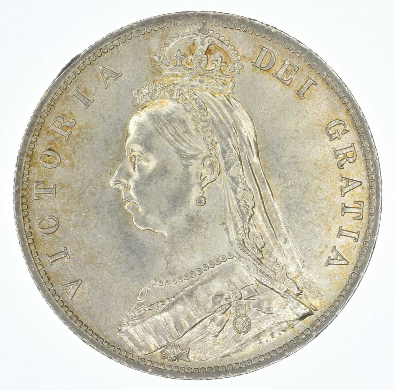 Queen Victoria, Halfcrown, 1888, aUNC.