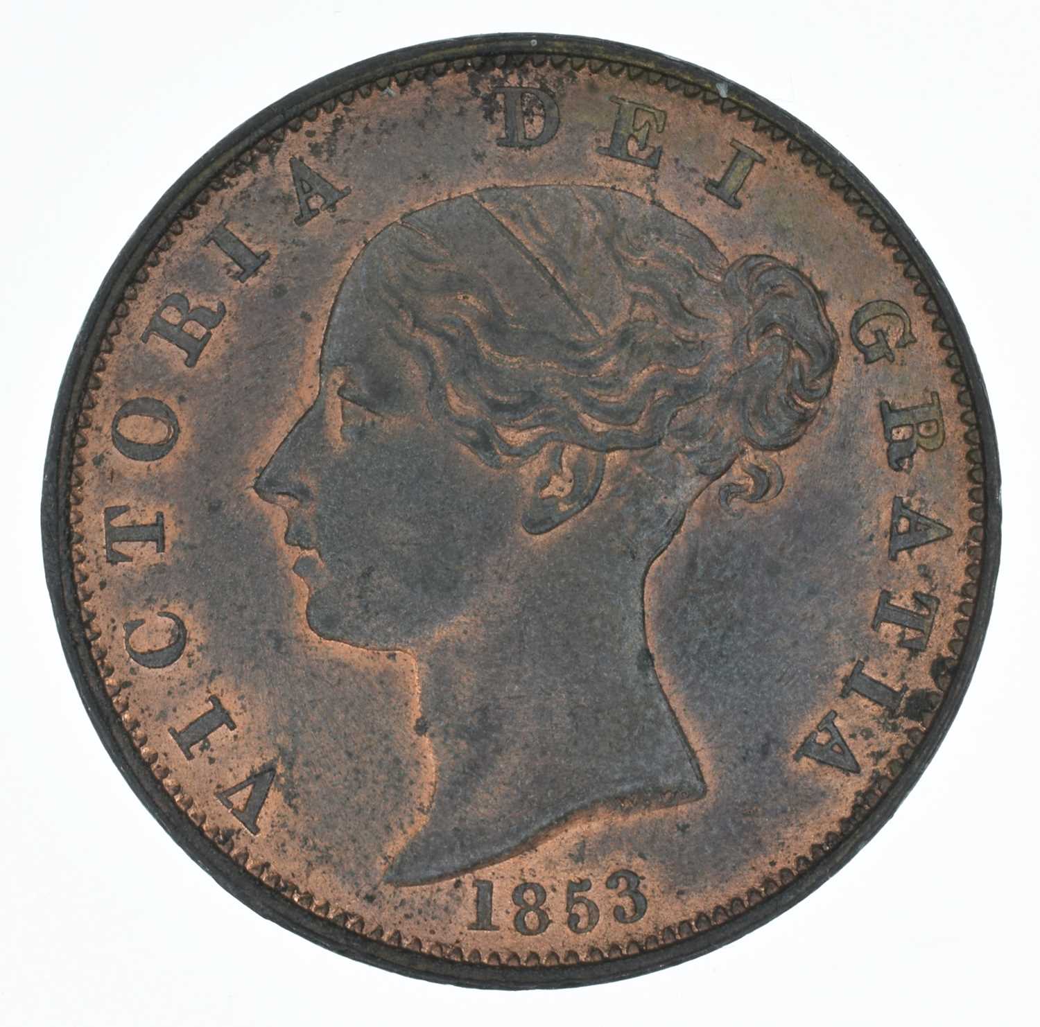 Queen Victoria, Halfpenny, 1853, gEF.