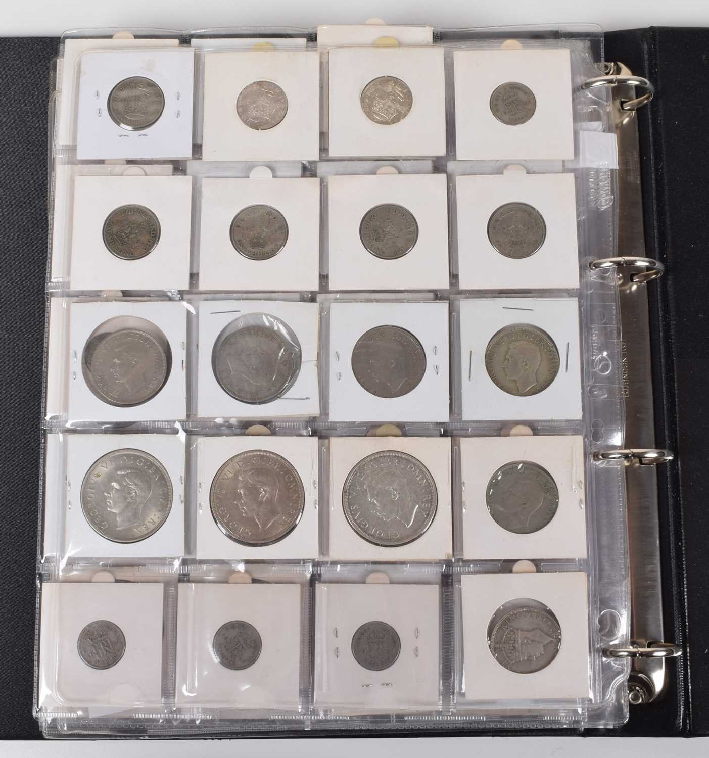 One album of historical mainly silver British coinage dating from George II through to George VI. - Image 10 of 10