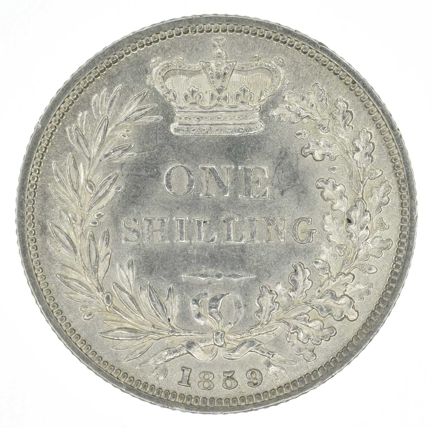 Queen Victoria, Shilling, 1859, gEF. - Image 2 of 2