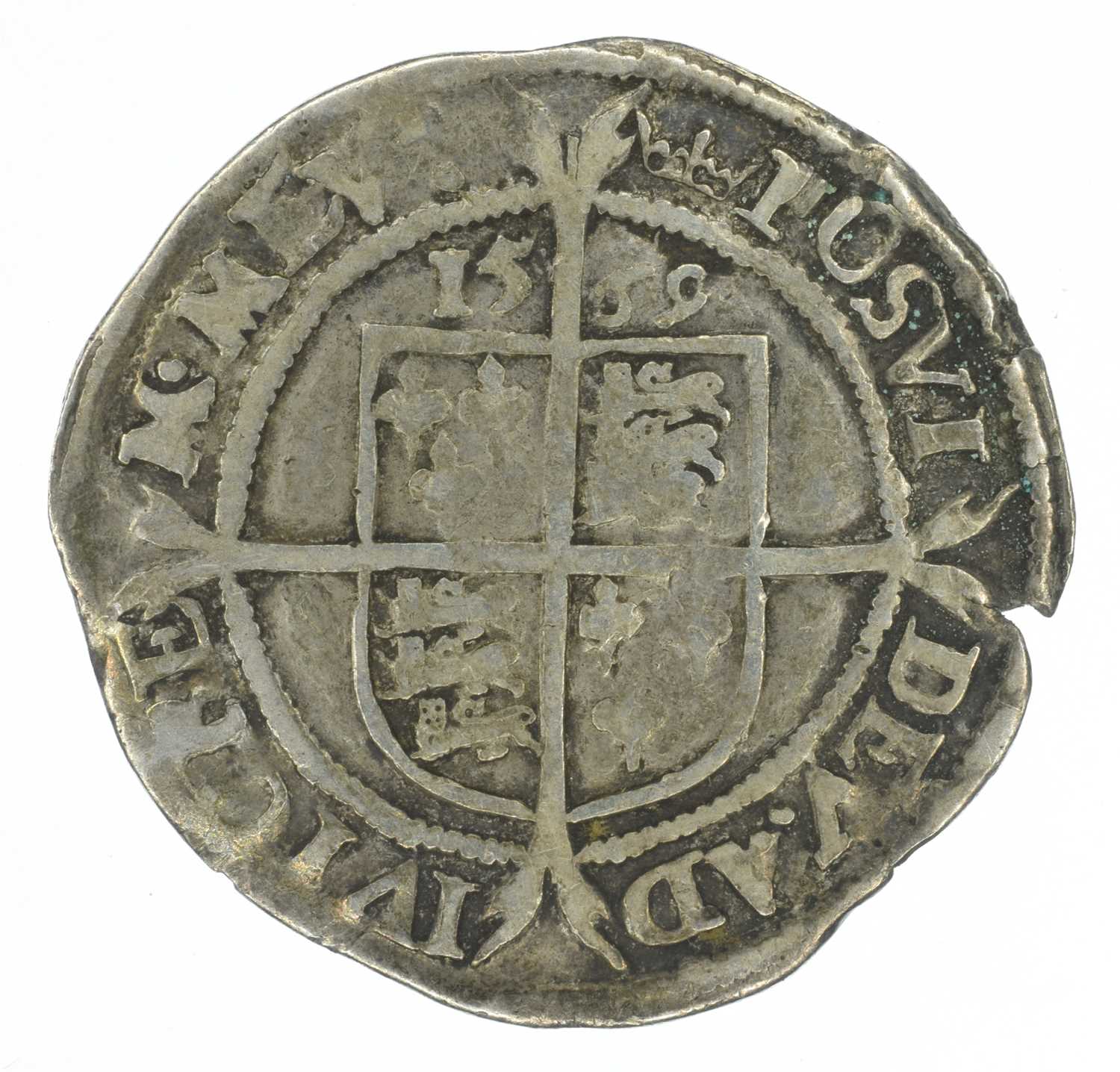 An Elizabeth I Sixpence and Threepence, together with an Edward I pierced Penny (3). - Image 2 of 6