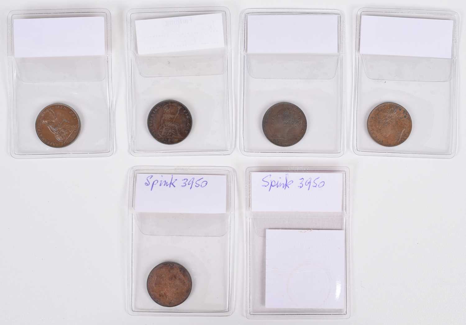 Queen Victoria, Farthings, 1839, 1840, 1853, 1854 x 2, 1857 (6). - Image 2 of 2