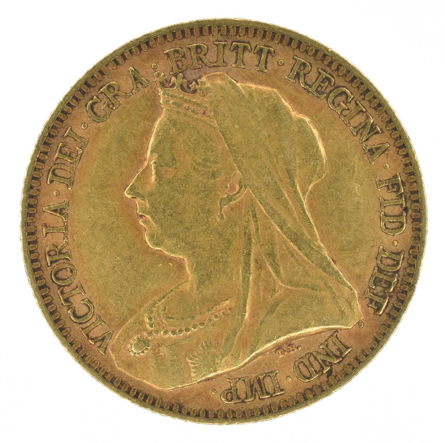 Queen Victoria, Half-Sovereign, 1893, VF.