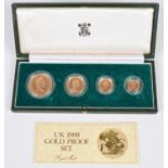 Elizabeth II, United Kingdom, 1980, Gold Proof Set, Royal Mint.