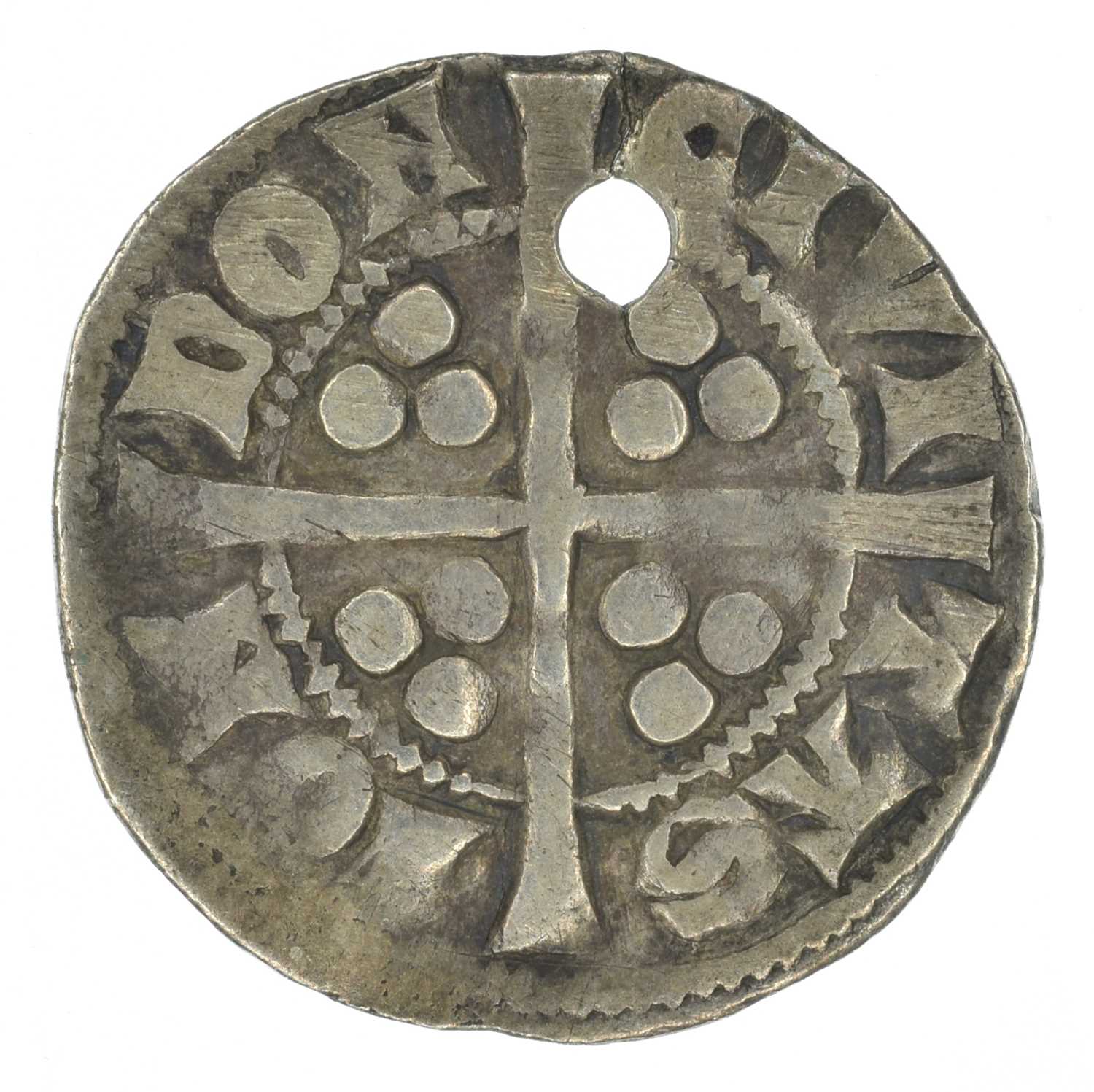 An Elizabeth I Sixpence and Threepence, together with an Edward I pierced Penny (3). - Image 6 of 6