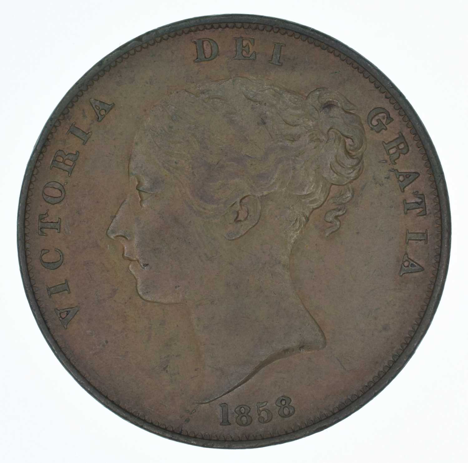 Queen Victoria, Penny, 1858, aEF.