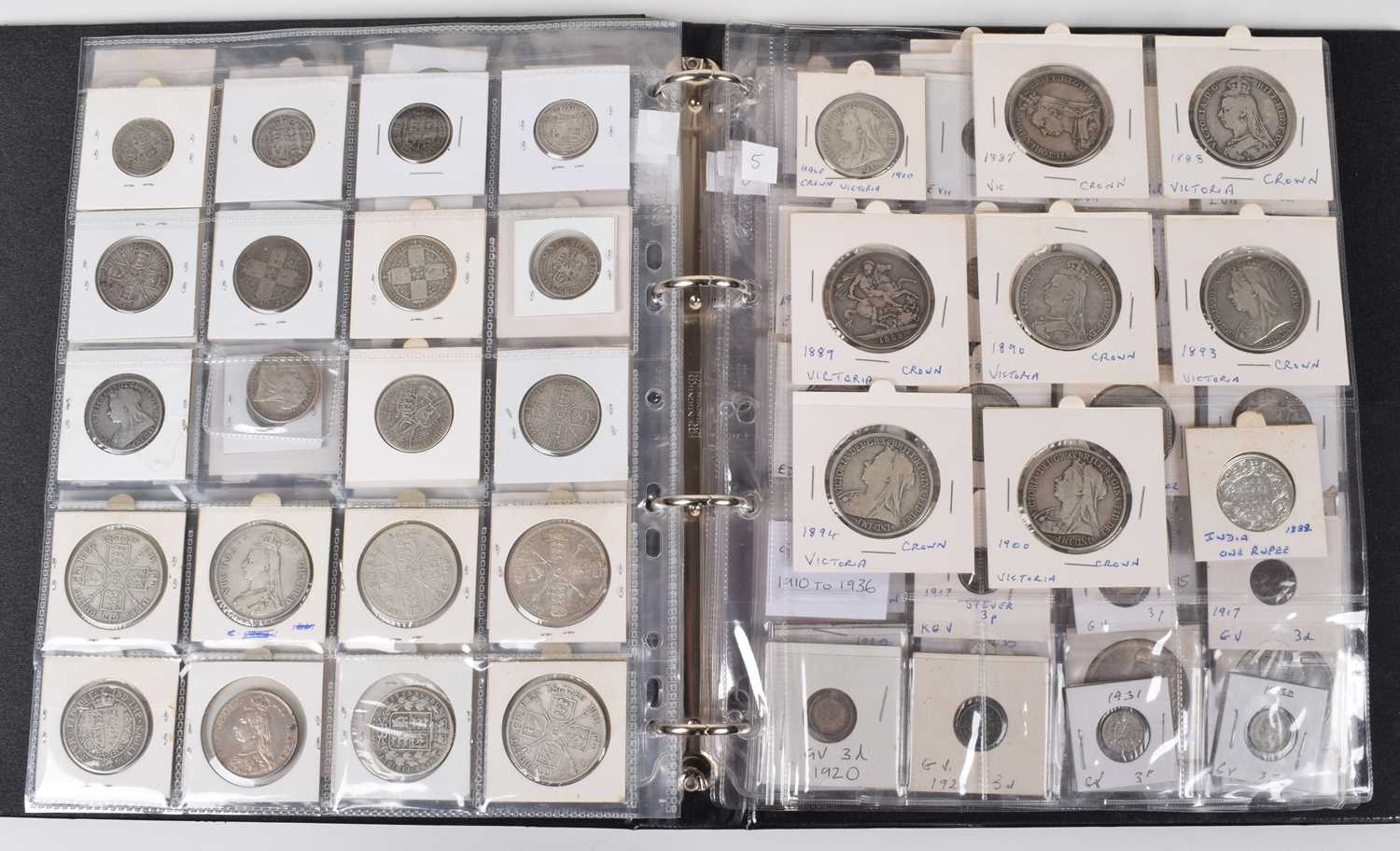 One album of historical mainly silver British coinage dating from George II through to George VI. - Image 5 of 10