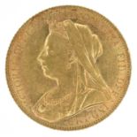 Queen Victoria, Sovereign, 1900, VF.