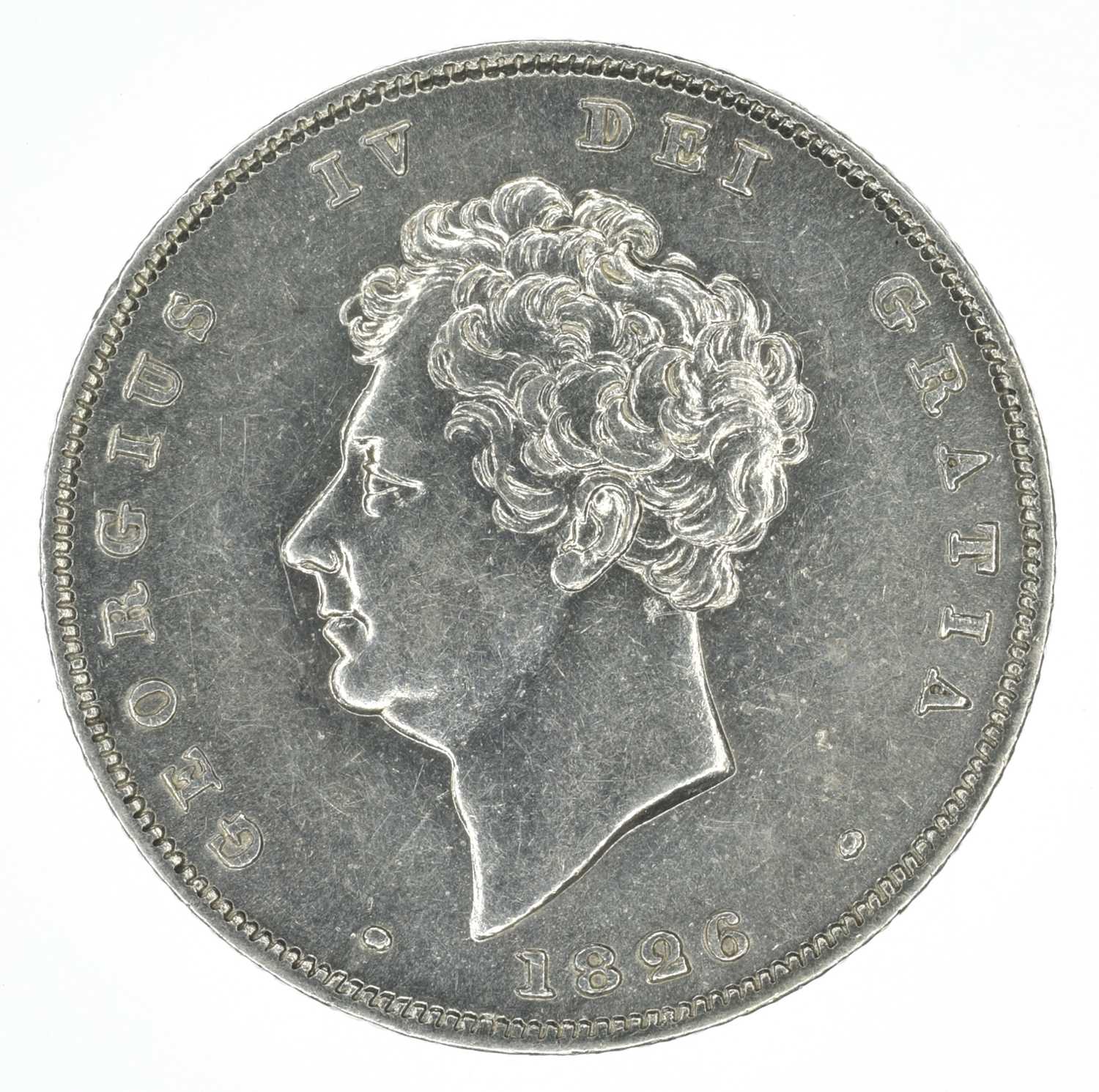 King George IV, Shilling, 1826, EF.