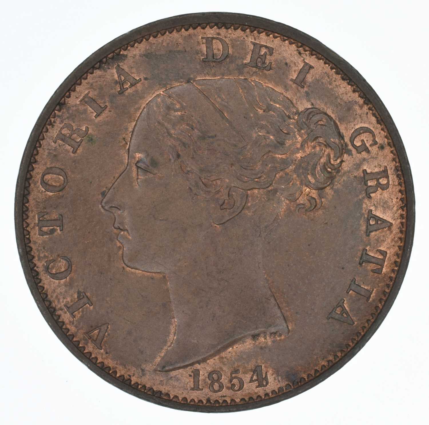 Queen Victoria, Halfpennies, 1854, gEF and VF (2).