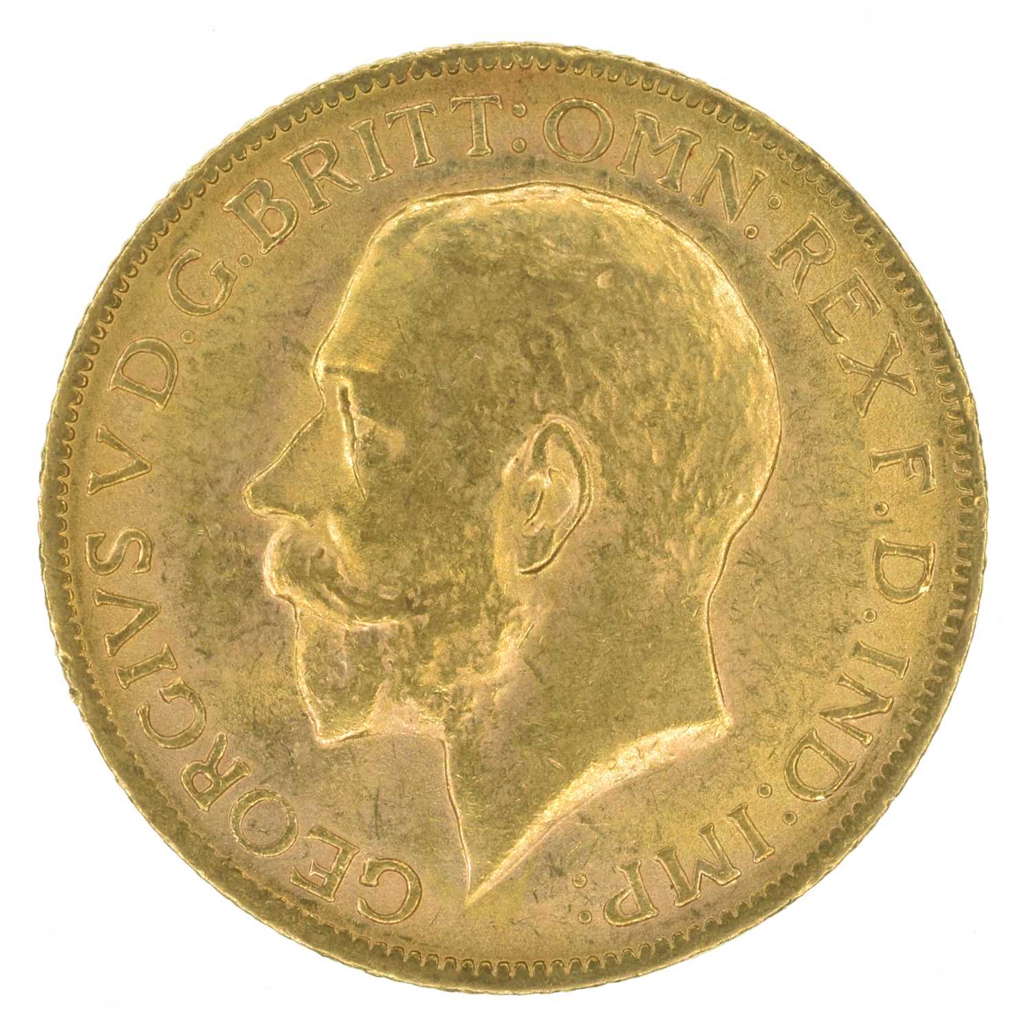 King George V, Sovereign, 1927, Pretoria Mint, EF.