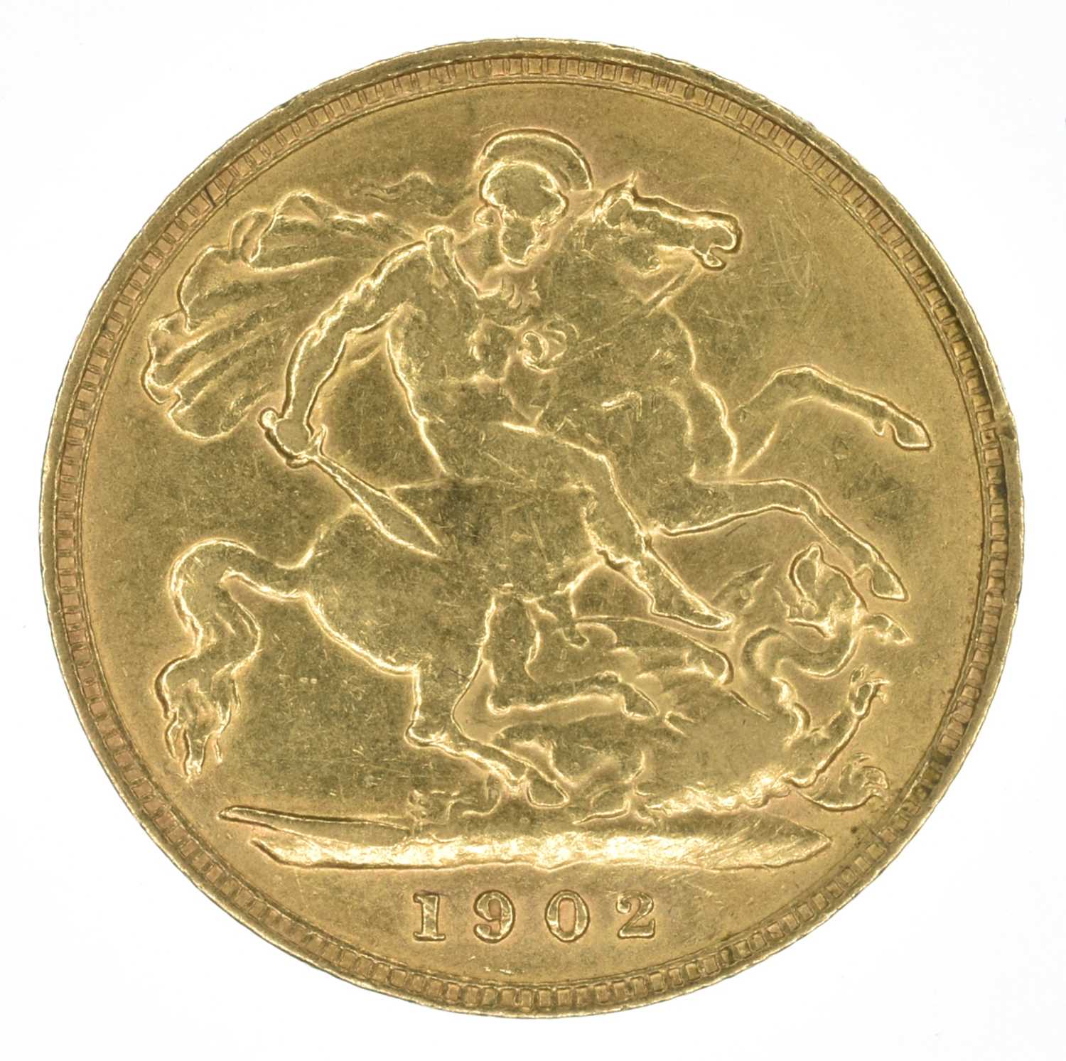 King Edward VII, Half-Sovereign, 1902, VF. - Image 2 of 2