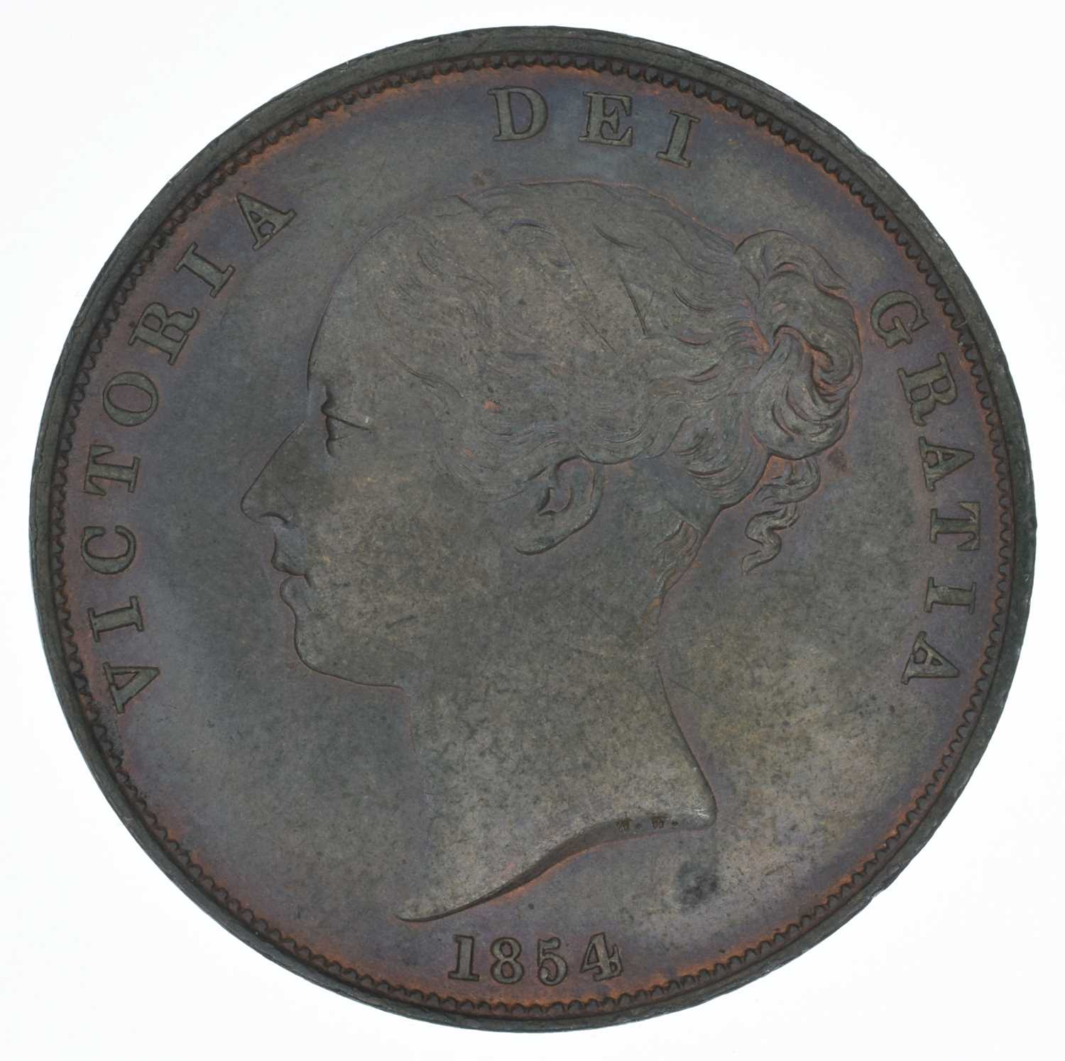Queen Victoria, Penny, 1854, gVF.