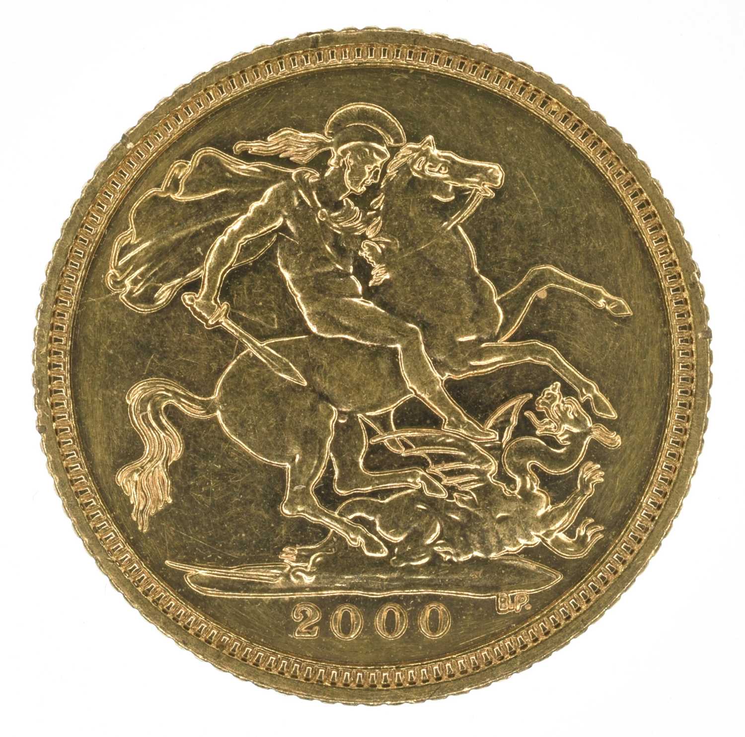 Queen Elizabeth II, Half-Sovereign, 2000, BU. - Image 2 of 2