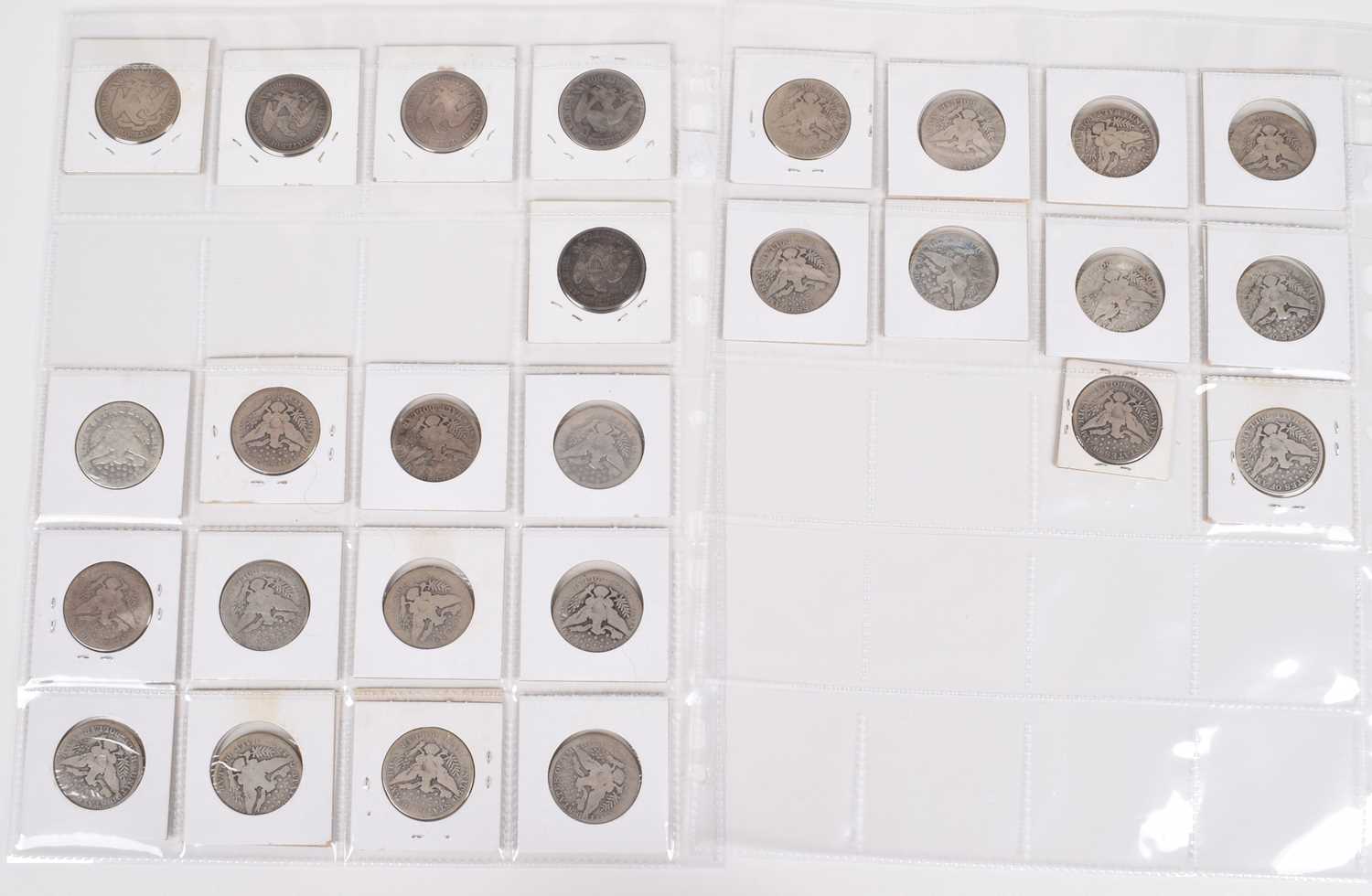 Two sheets of Barber silver half dollars (27). - Image 2 of 2