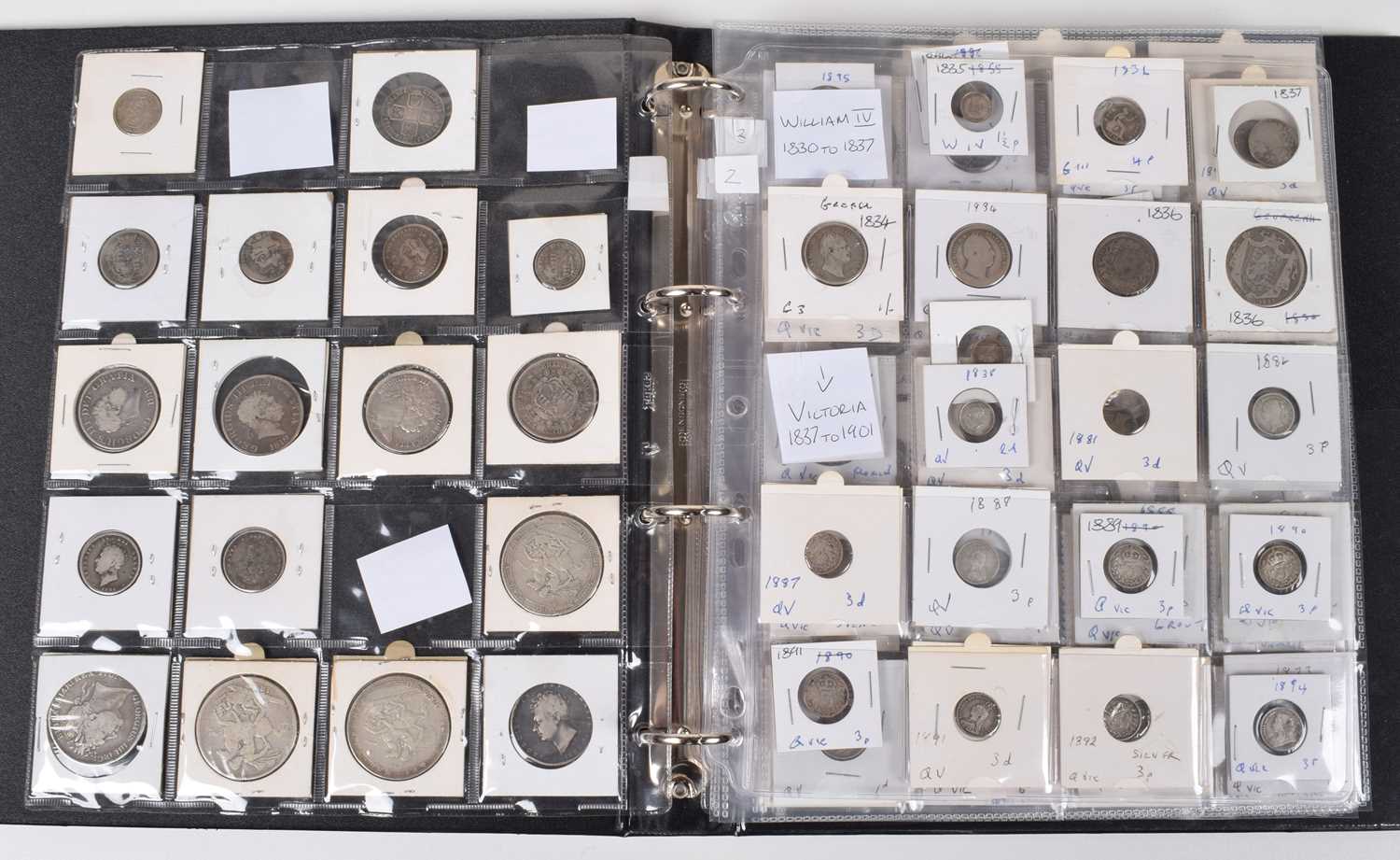 One album of historical mainly silver British coinage dating from George II through to George VI. - Image 2 of 10