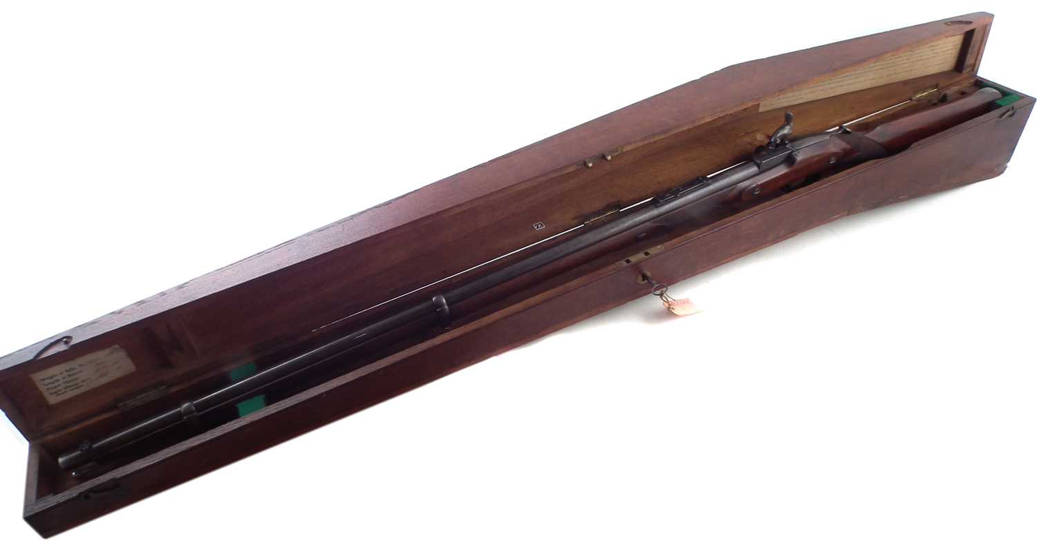 Cased Westley Richards Monkey Tail Rifle serial number 740 with case - Image 20 of 20
