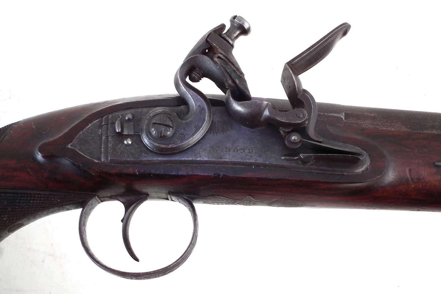 Pair of William Bond pair of 16 bore officer's pistols in later case - Image 8 of 16