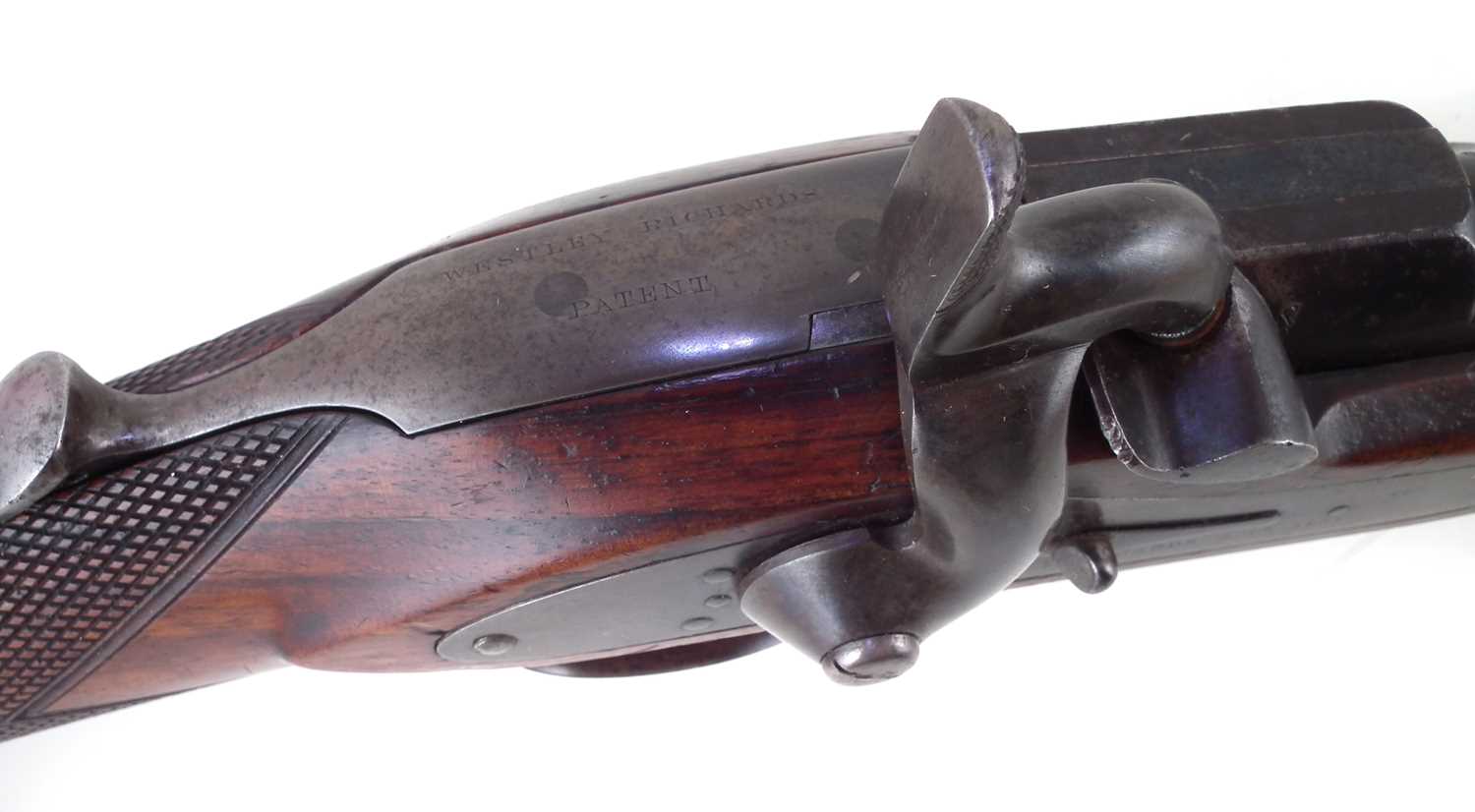 Cased Westley Richards Monkey Tail Rifle serial number 740 with case - Image 4 of 20