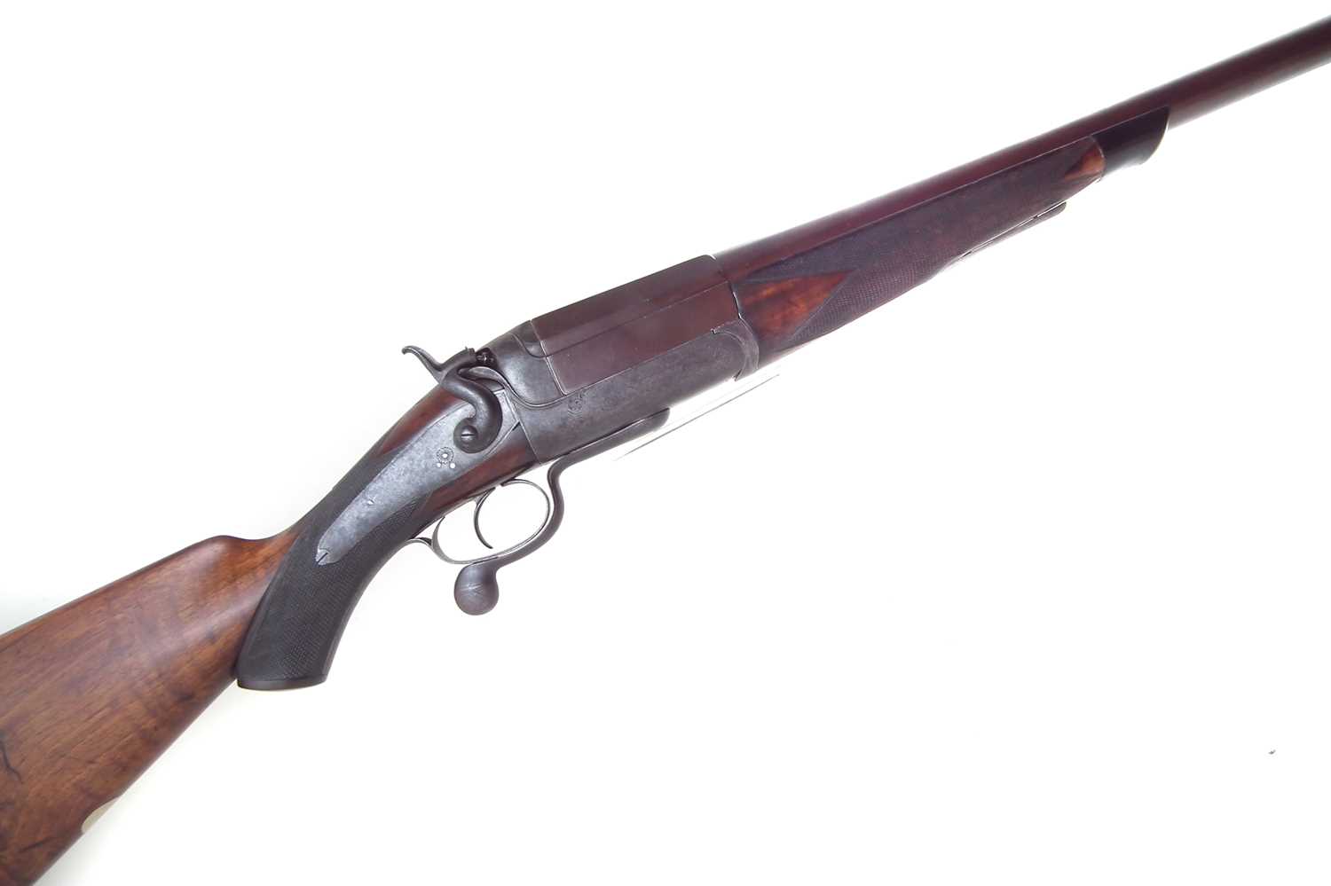 Army and Navy 4 bore single barrel shotgun 13357 with hard case, ten cartridges and slip case