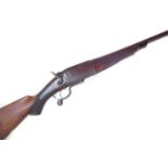 Army and Navy 4 bore single barrel shotgun 13357 with hard case, ten cartridges and slip case