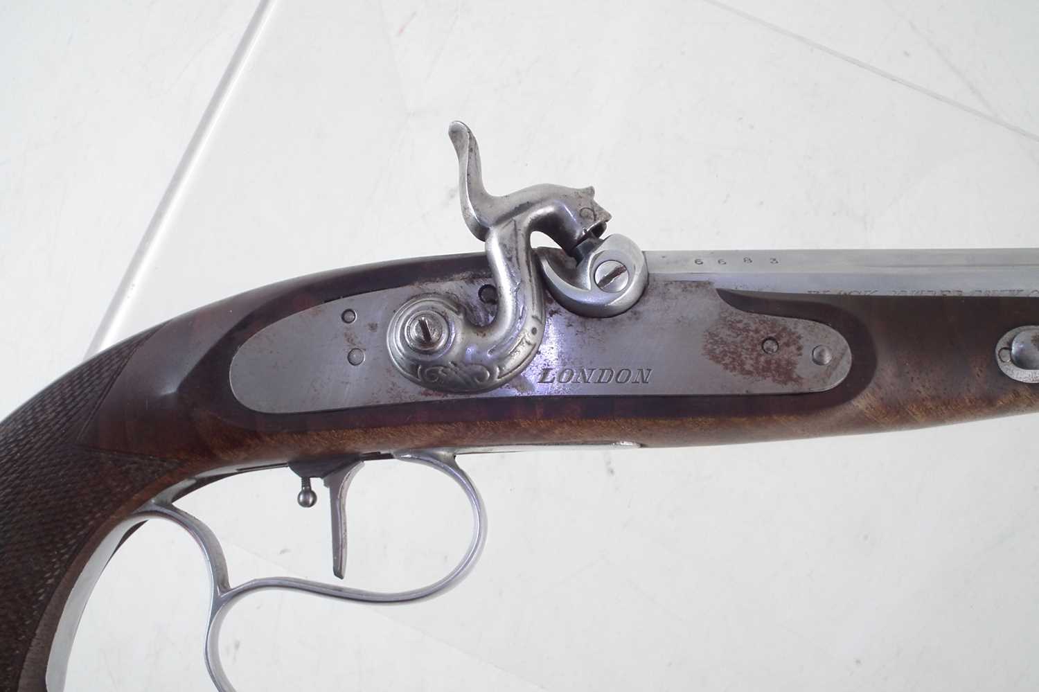 Potet Le Page style .45 calibre muzzle loading pistol serial number 6683 - Image 3 of 5