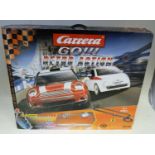 Carrera Go retro action racing car set, Mini Cooper and Fiat 500 in unopened original boxes