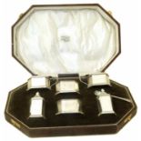 A George V silver cruet set,
