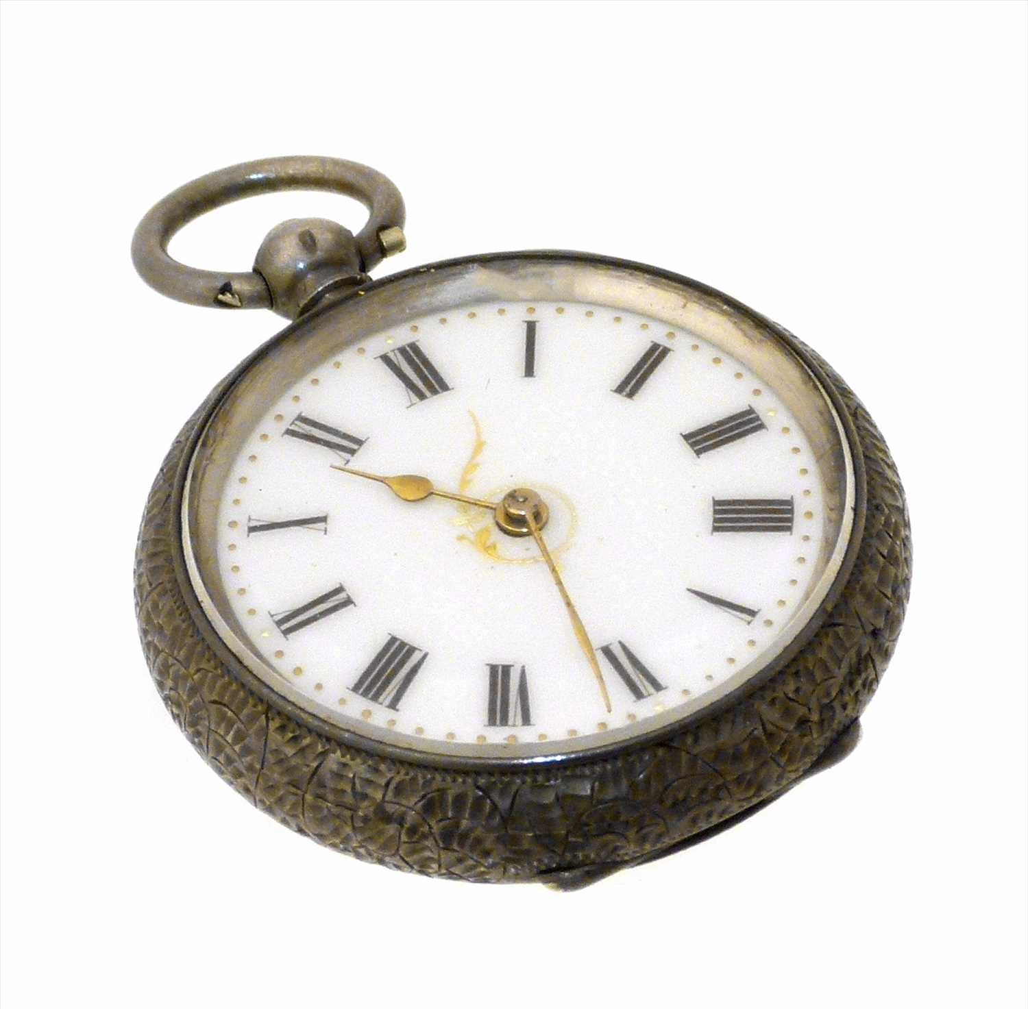 A ladies silver open face pocket watch,
