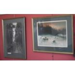 Two signed prints after Joseph Farquharson, sheep in a meadow (2).