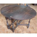 George III oak gate leg table