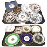 Collection of plates including three Crown Derby Imari plates, also Coalport, Royal Worcester etc