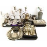 A large selection of silver plate