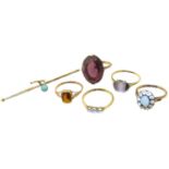 A selection of gem-set jewellery
