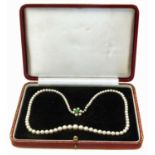 A cultured pearl necklace,