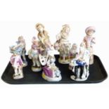 Contra Boehm figures to include, three pairs of figures, two trinket boxes and three other figures