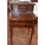 Reproduction inlaid and mahogany writing desk