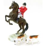 Beswick rearing huntsman and two dogs