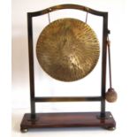 Brass and oak dinner gong.