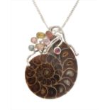 An ammonite necklace,