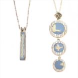 Two Stephen Webster for Wedgwood silver necklaces,