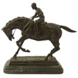Bronze horse and jockey