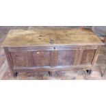 George III oak blanket chest bearing initials H.L.E