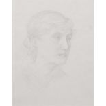 Thomas Rooke, Female portrait, pencil.