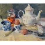 Gordon Radford (British 1936-2015), "Breakfast", oil.