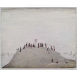 After L.S. Lowry, "The Notice Board", signed print.