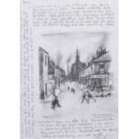 After Harold Riley, "Archie Street, Salford", signed print.