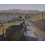 Russell Howarth (British 1927-2020), "Crib Lane, Dobcross, Saddleworth", oil.